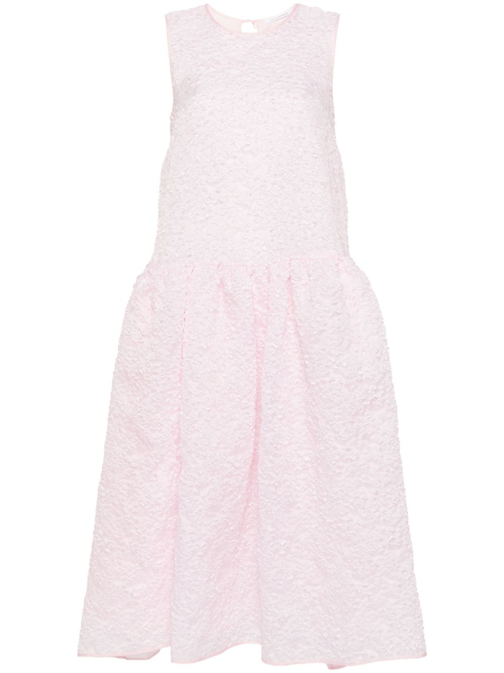 Cecilie Bahnsen textured sleeveless midi dress - Pink von Cecilie Bahnsen