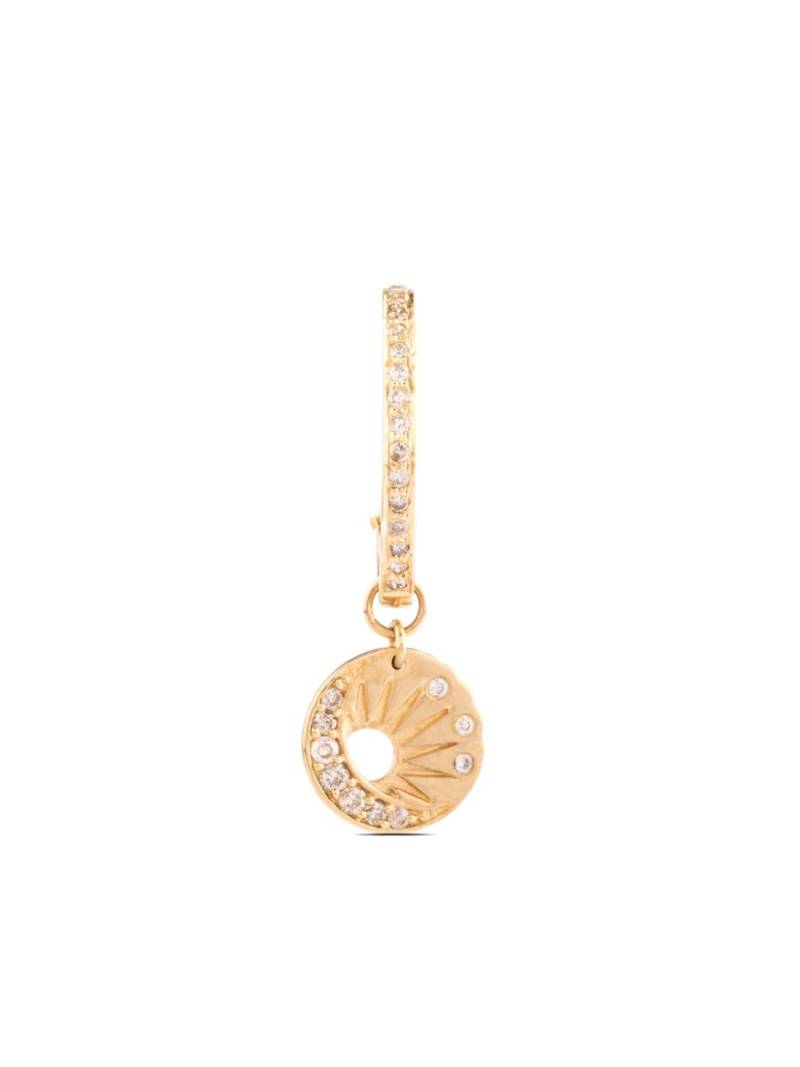 Celine Daoust 14kt yellow gold Little Sun & Moon diamond earring von Celine Daoust