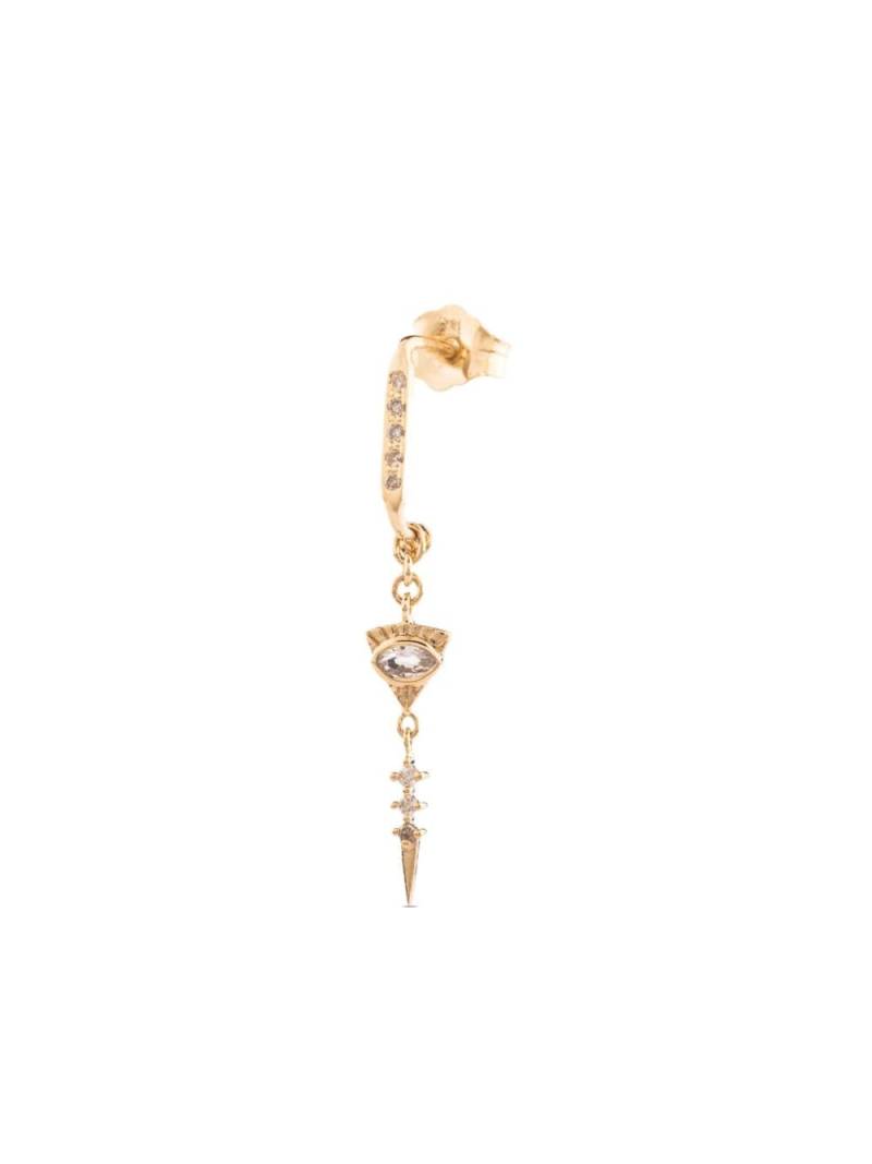 Celine Daoust 14kt yellow gold Triangle Eye diamond dangle earring von Celine Daoust