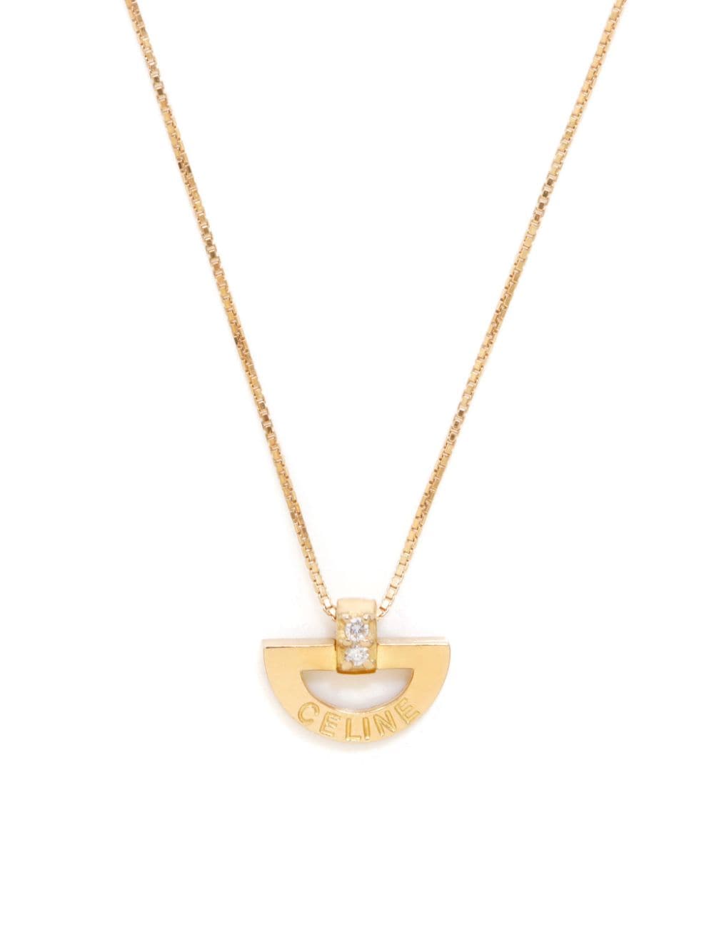 Céline Pre-Owned 18kt yellow gold diamond pendant necklace von Céline Pre-Owned