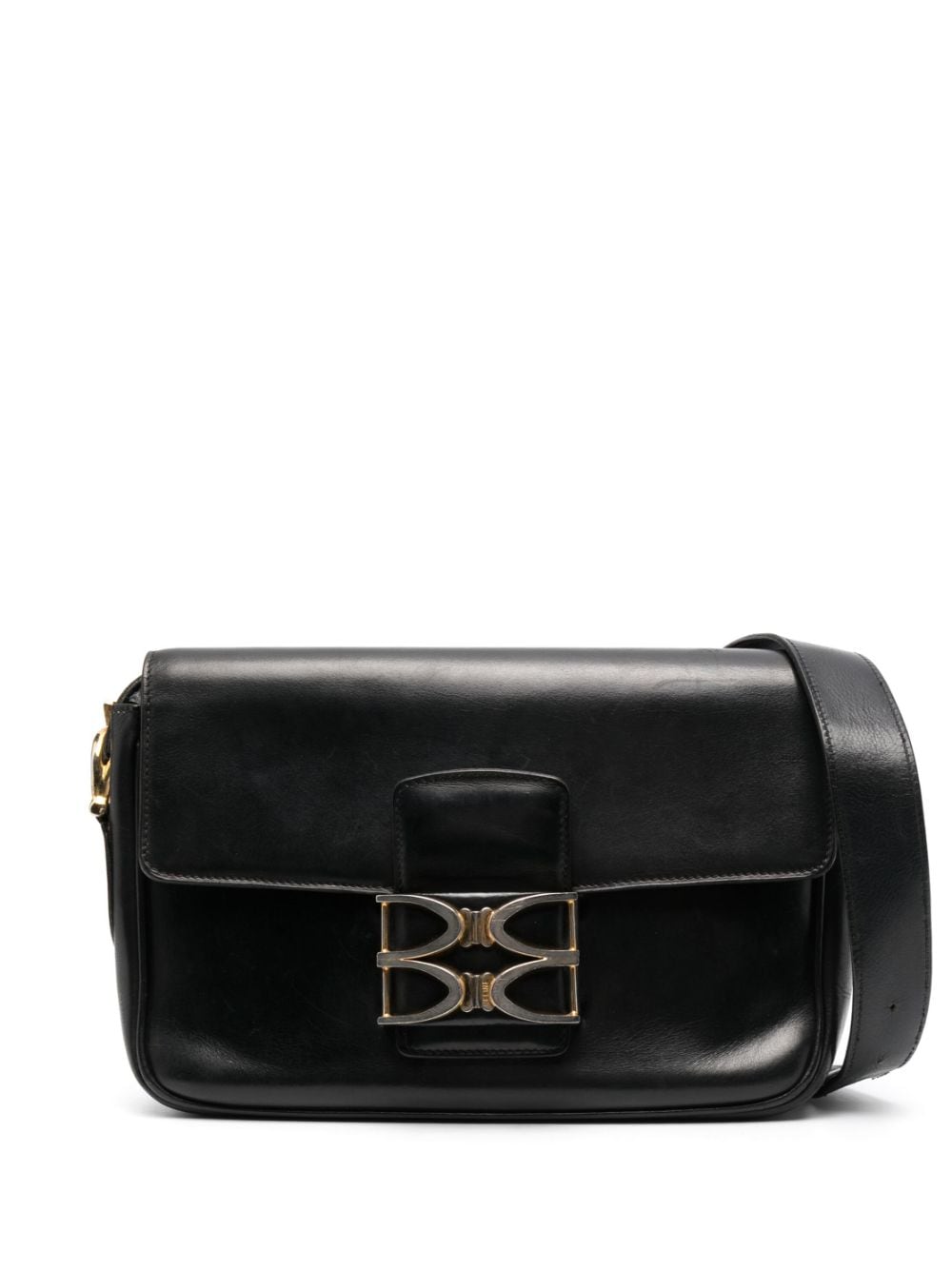 Céline Pre-Owned 1970s horsebit-detailed leather shoulder bag - Black von Céline Pre-Owned