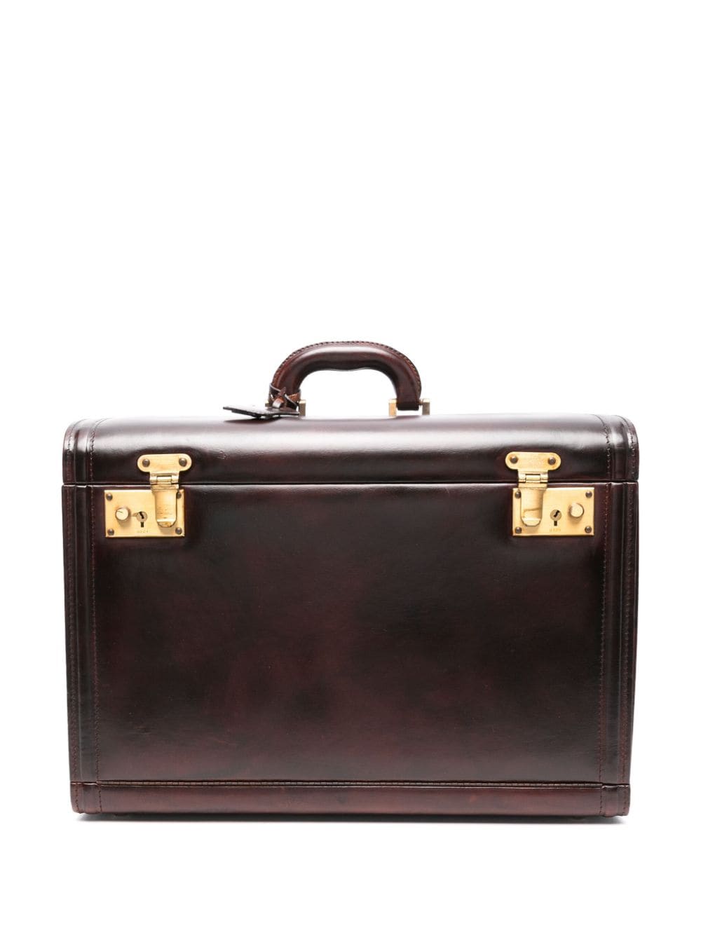 Céline Pre-Owned 1980s leather partitioned trunk - Brown von Céline Pre-Owned