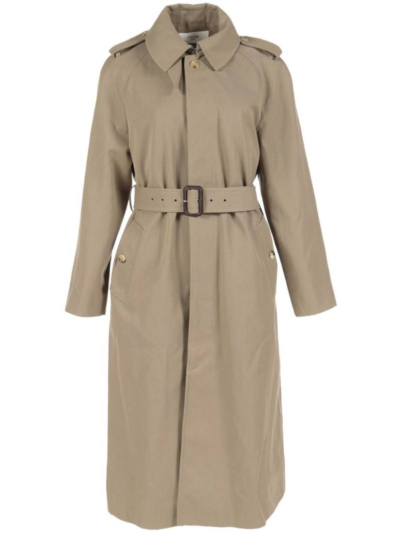 Céline Pre-Owned 1990-2000 belted trench coat - Brown von Céline Pre-Owned