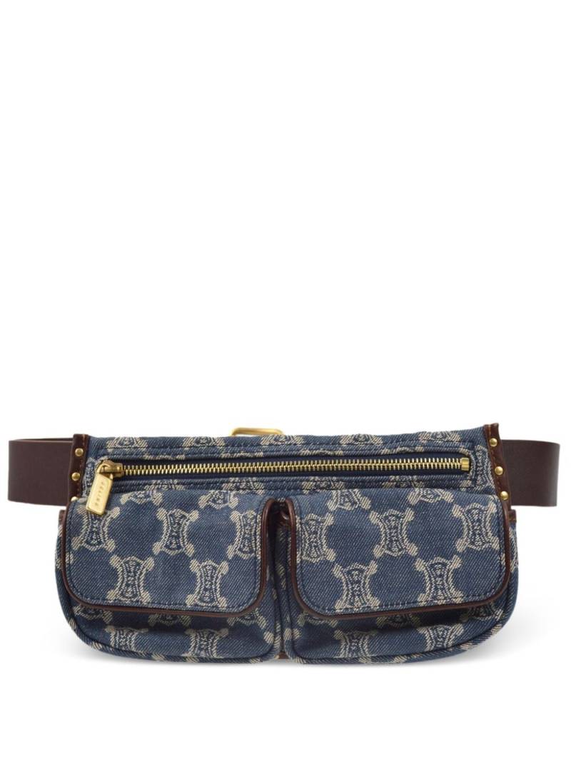 Céline Pre-Owned 1990-2000s Macadam belt bag - Blue von Céline Pre-Owned