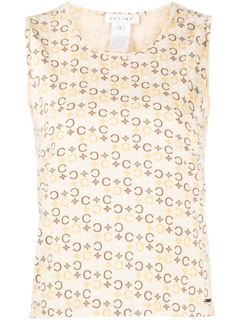 Céline Pre-Owned 1990-2000s Macadam cotton tank top - Neutrals von Céline Pre-Owned