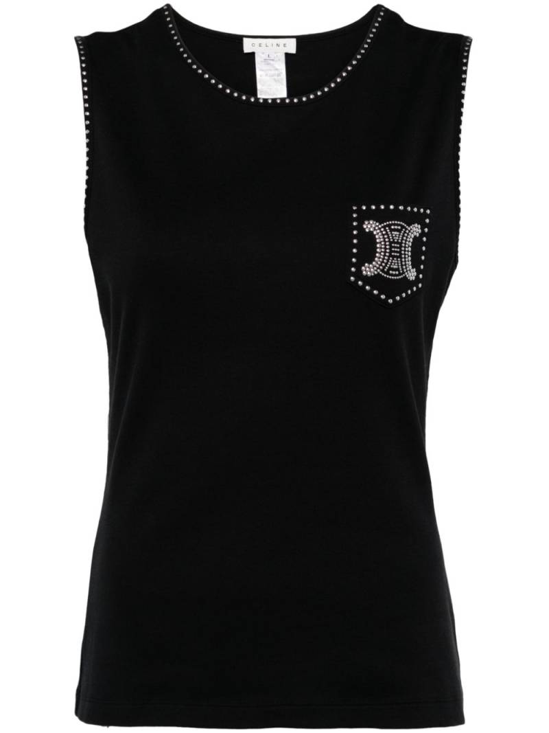 Céline Pre-Owned 1990-2000 Macadam studs tank top - Black von Céline Pre-Owned