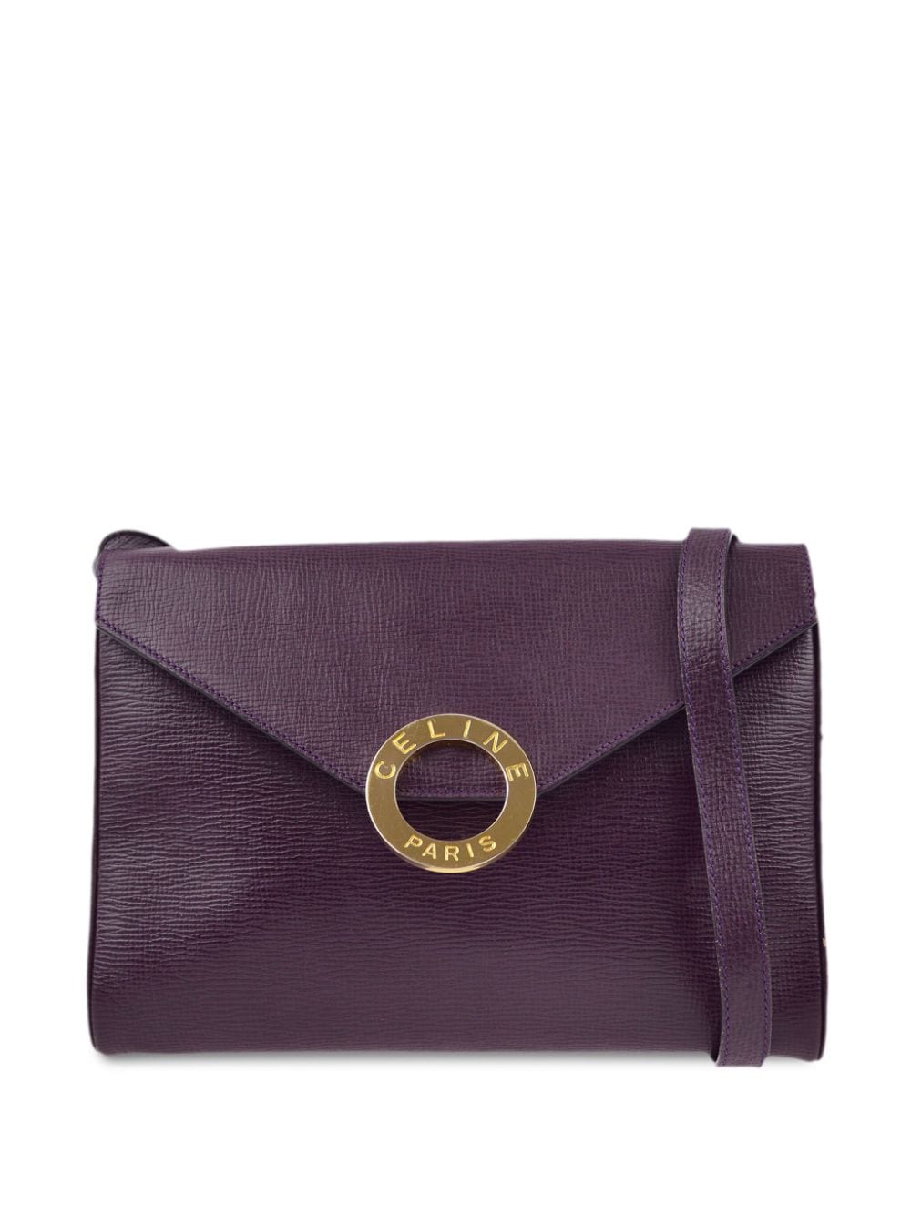 Céline Pre-Owned 1990-2000s logo-plaque shoulder bag - Purple von Céline Pre-Owned