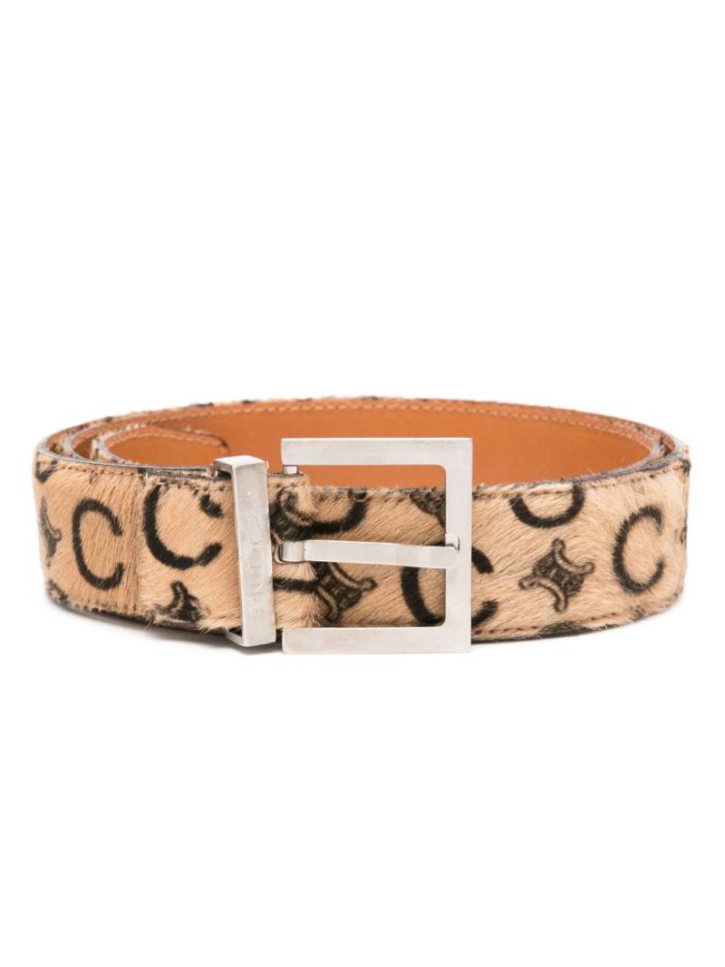 Céline Pre-Owned 1990 Triomphe leather belt - Neutrals von Céline Pre-Owned