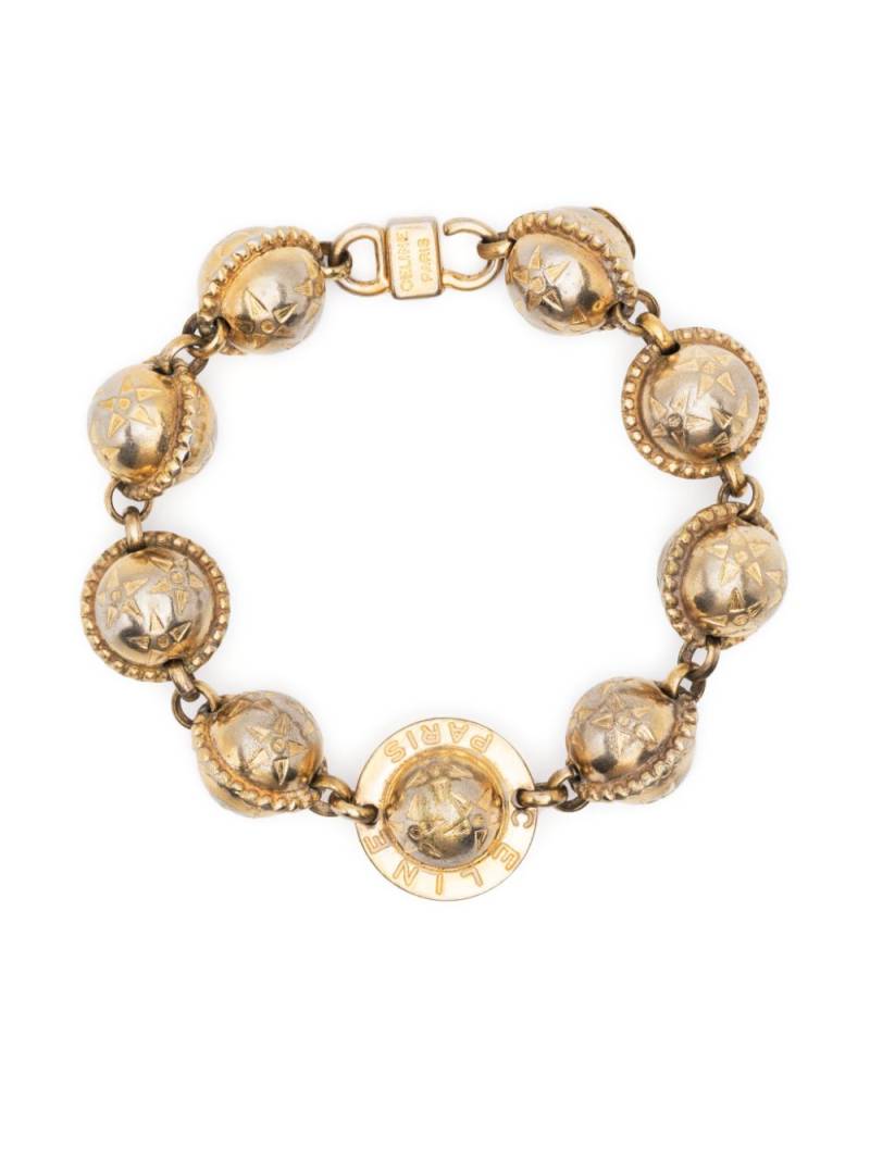 Céline Pre-Owned 1990s star-motif sphere-charm bracelet - Gold von Céline Pre-Owned