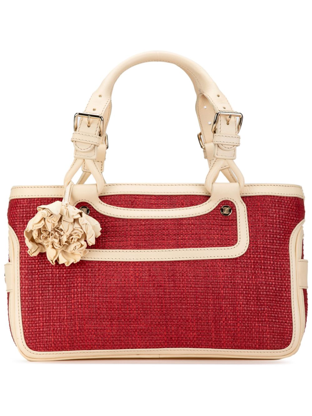 Céline Pre-Owned 2000-2022 Raffia Boogie handbag - White von Céline Pre-Owned