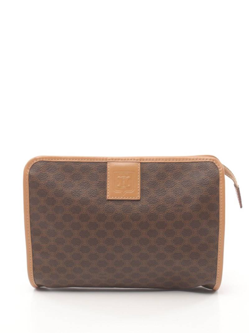 Céline Pre-Owned 2000s Macadam-pattern clutch bag - Brown von Céline Pre-Owned