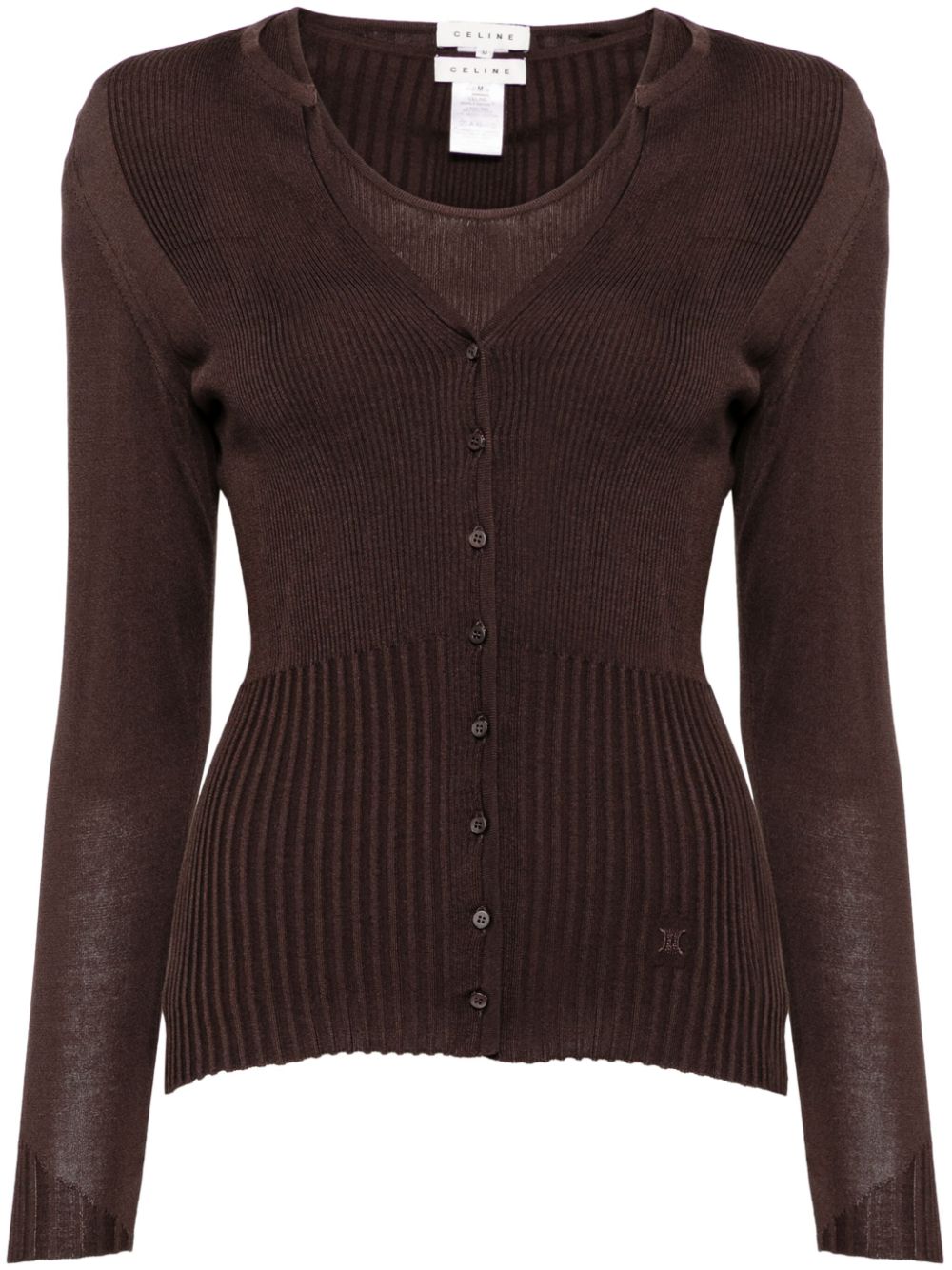 Céline Pre-Owned 2000s ensemble cardigan blouse - Brown von Céline Pre-Owned