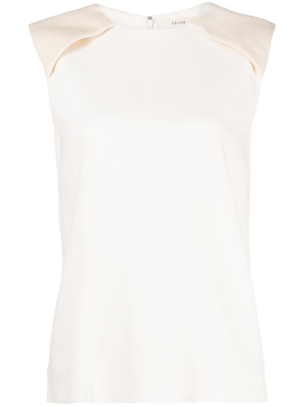 Céline Pre-Owned 2010s panelled twill top - Neutrals von Céline Pre-Owned