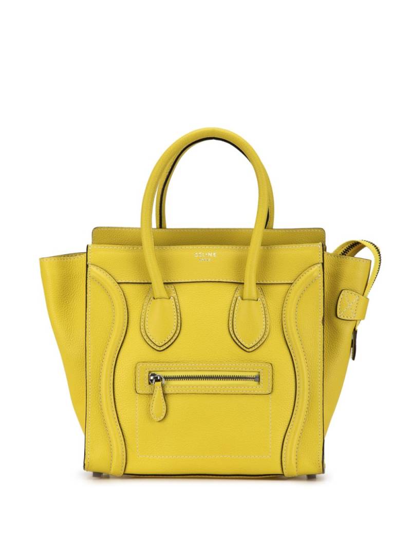 Céline Pre-Owned 2012 Micro Luggage Tote Leather handbag - Yellow von Céline Pre-Owned