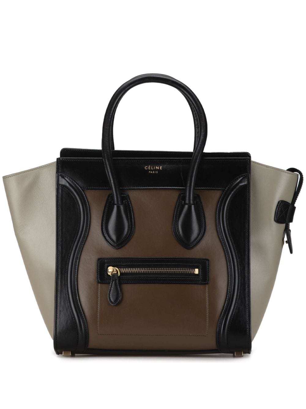 Céline Pre-Owned 2014 Micro Tricolor Luggage Tote handbag - Brown von Céline Pre-Owned