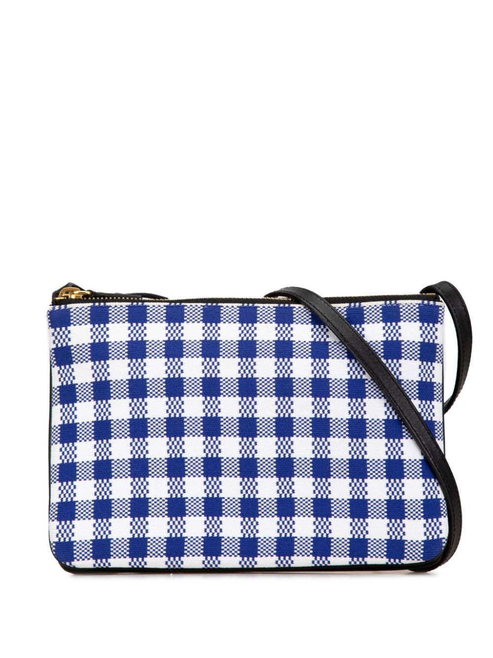 Céline Pre-Owned 2014 Small Gingham Trio Canvas crossbody bag - Blue von Céline Pre-Owned