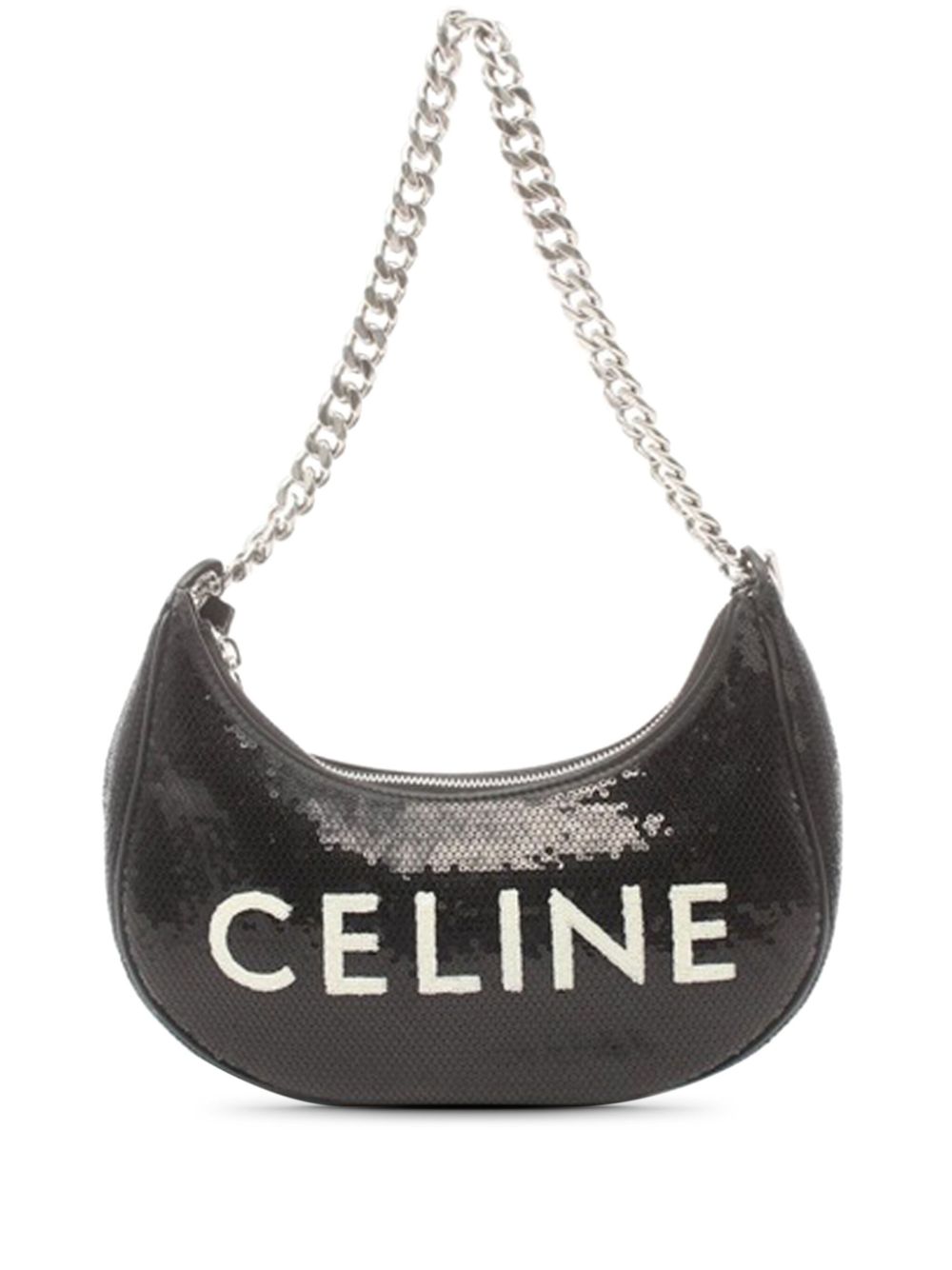 Céline Pre-Owned 2018-2023 Medium Sequin Ava Chain shoulder bag - Black von Céline Pre-Owned