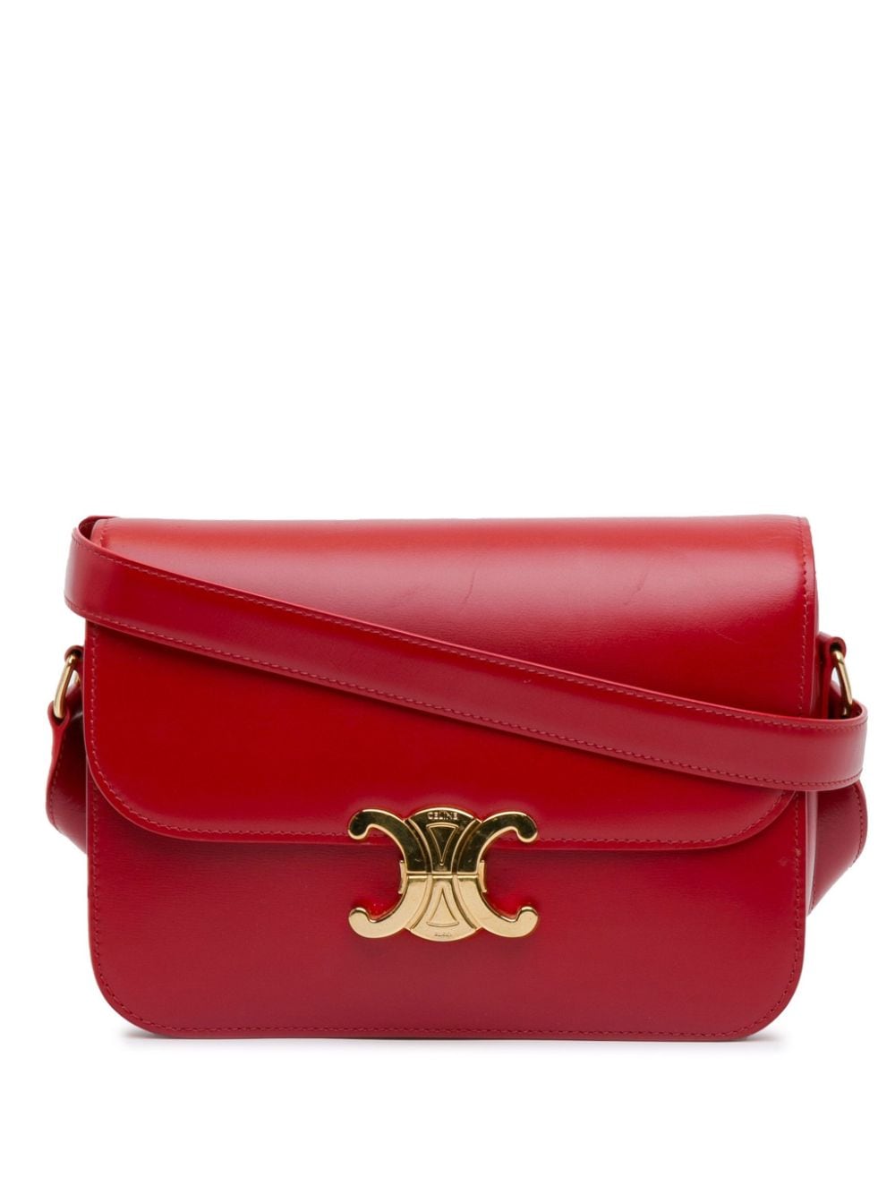 Céline Pre-Owned 2018 Medium Triomphe crossbody bag - Red von Céline Pre-Owned