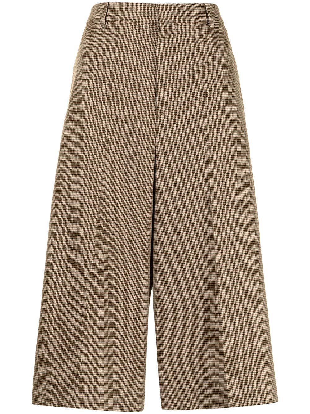 Céline Pre-Owned 2019 pre-owned check-print wool culottes - Brown von Céline Pre-Owned