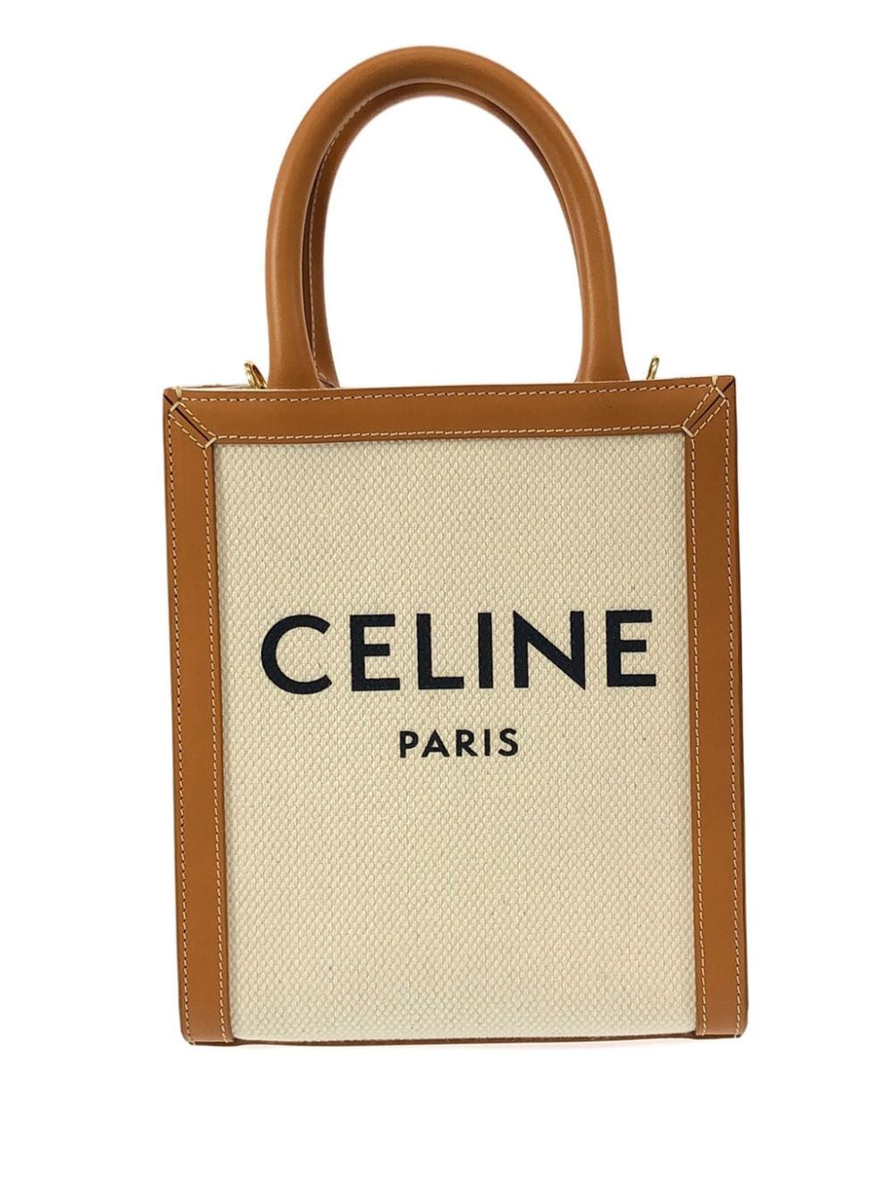 Céline Pre-Owned 2020 Mini Canvas Vertical Cabas satchel - White von Céline Pre-Owned