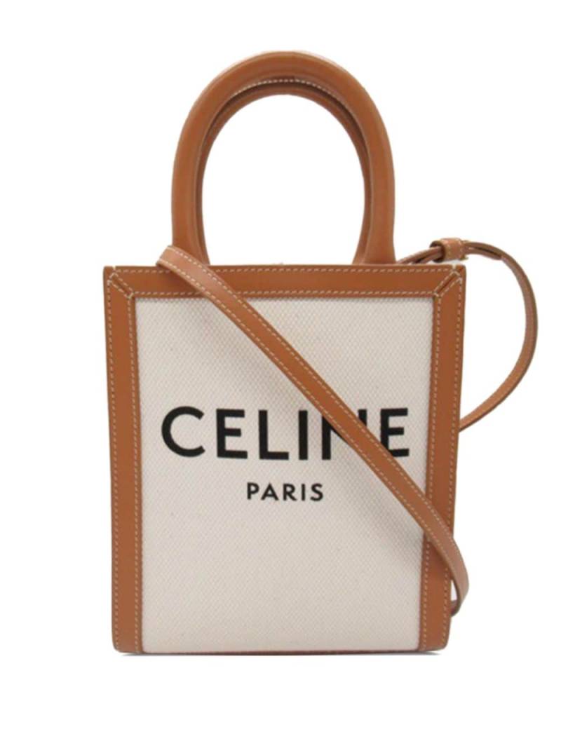 Céline Pre-Owned 2021-2023 Mini Canvas Vertical Cabas satchel - Brown von Céline Pre-Owned