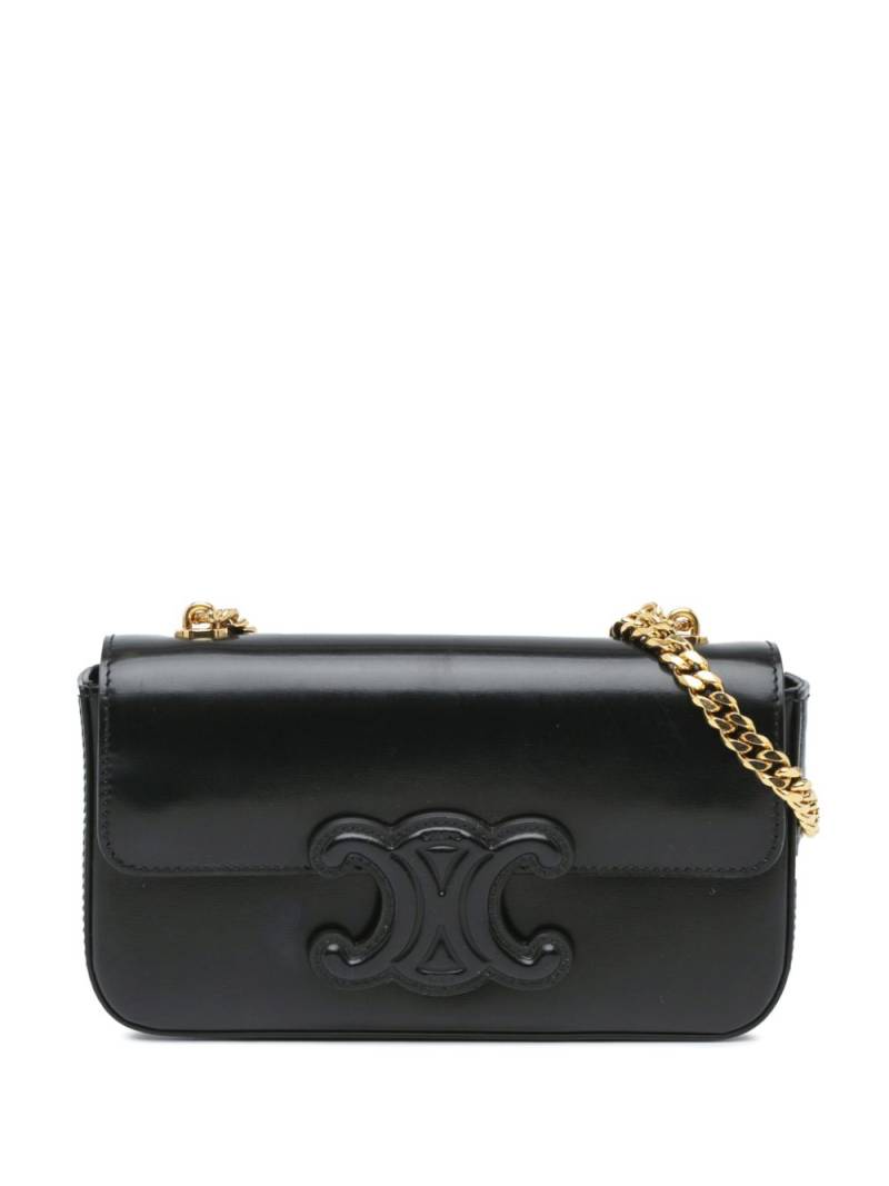 Céline Pre-Owned 2021 Calfskin Cuir Triomphe Chain shoulder bag - Black von Céline Pre-Owned