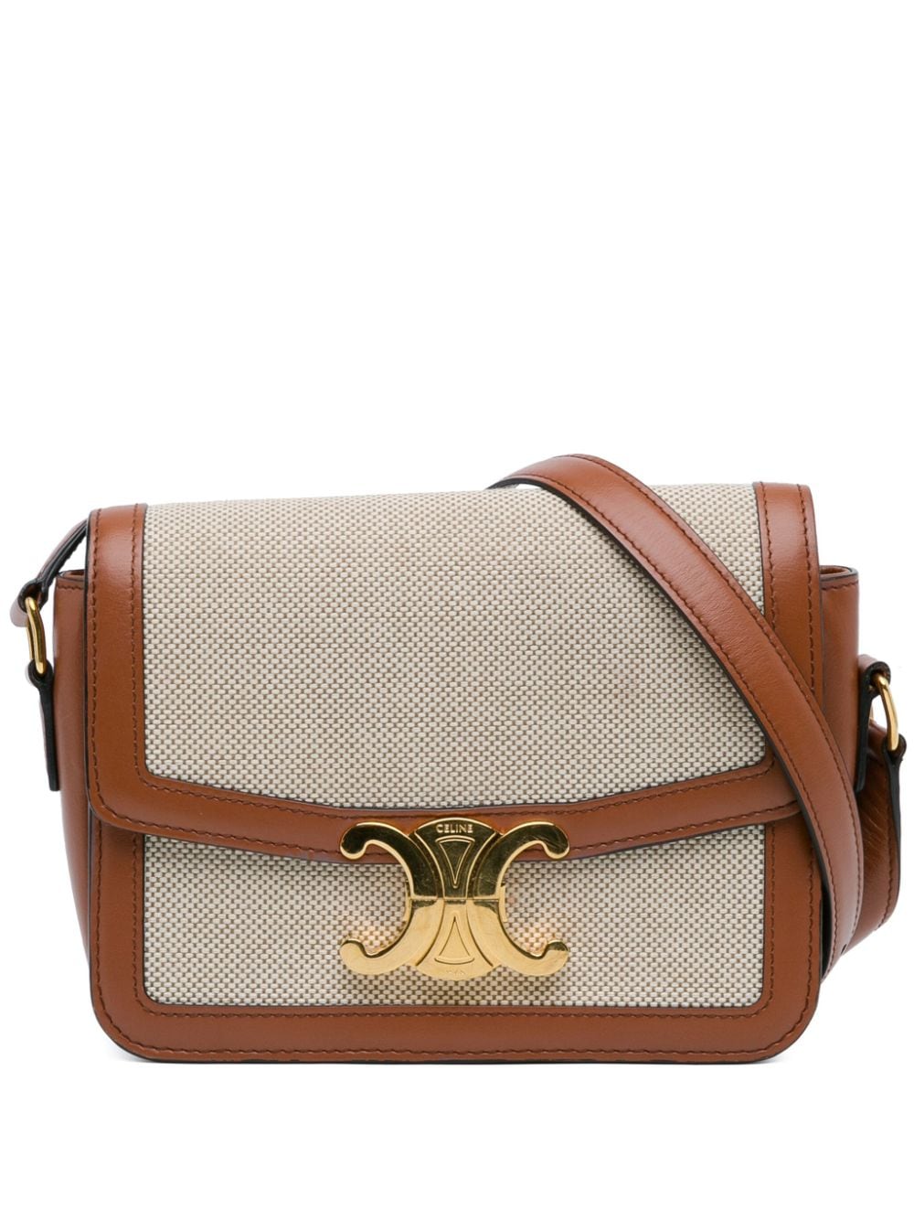 Céline Pre-Owned 2021 Teen Canvas Triomphe crossbody bag - Brown von Céline Pre-Owned