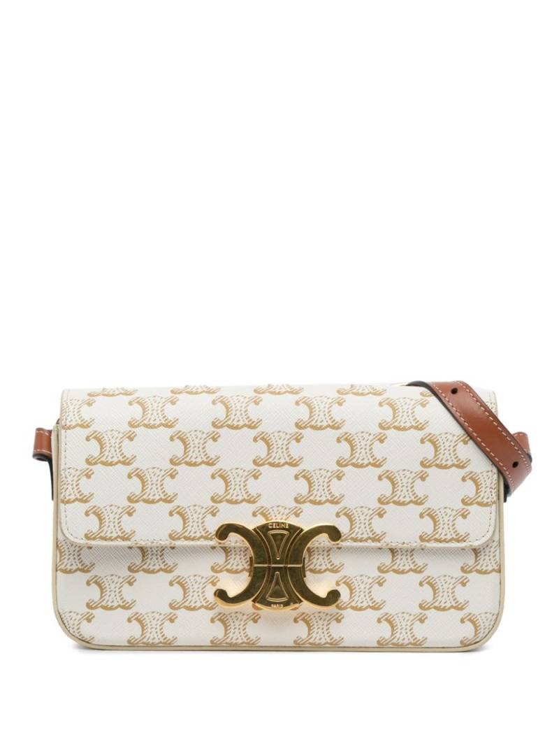 Céline Pre-Owned 2021 Triomphe Claude shoulder bag - White von Céline Pre-Owned