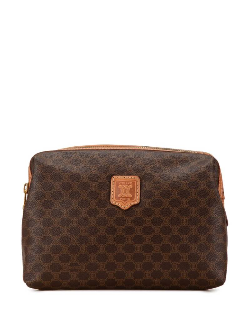 Céline Pre-Owned 20th Century Macadam Coated Canvas pouch - Brown von Céline Pre-Owned