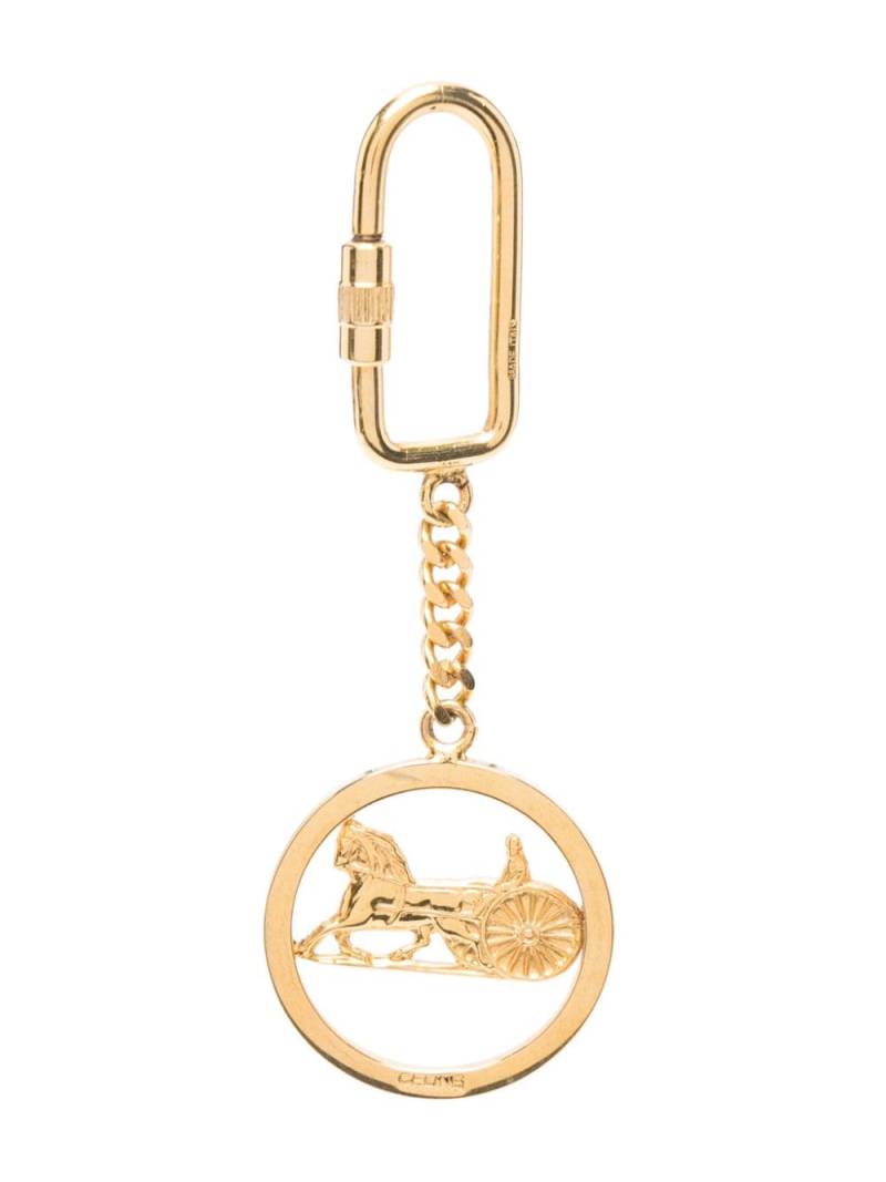 Céline Pre-Owned carriage-pendant keyring - Gold von Céline Pre-Owned