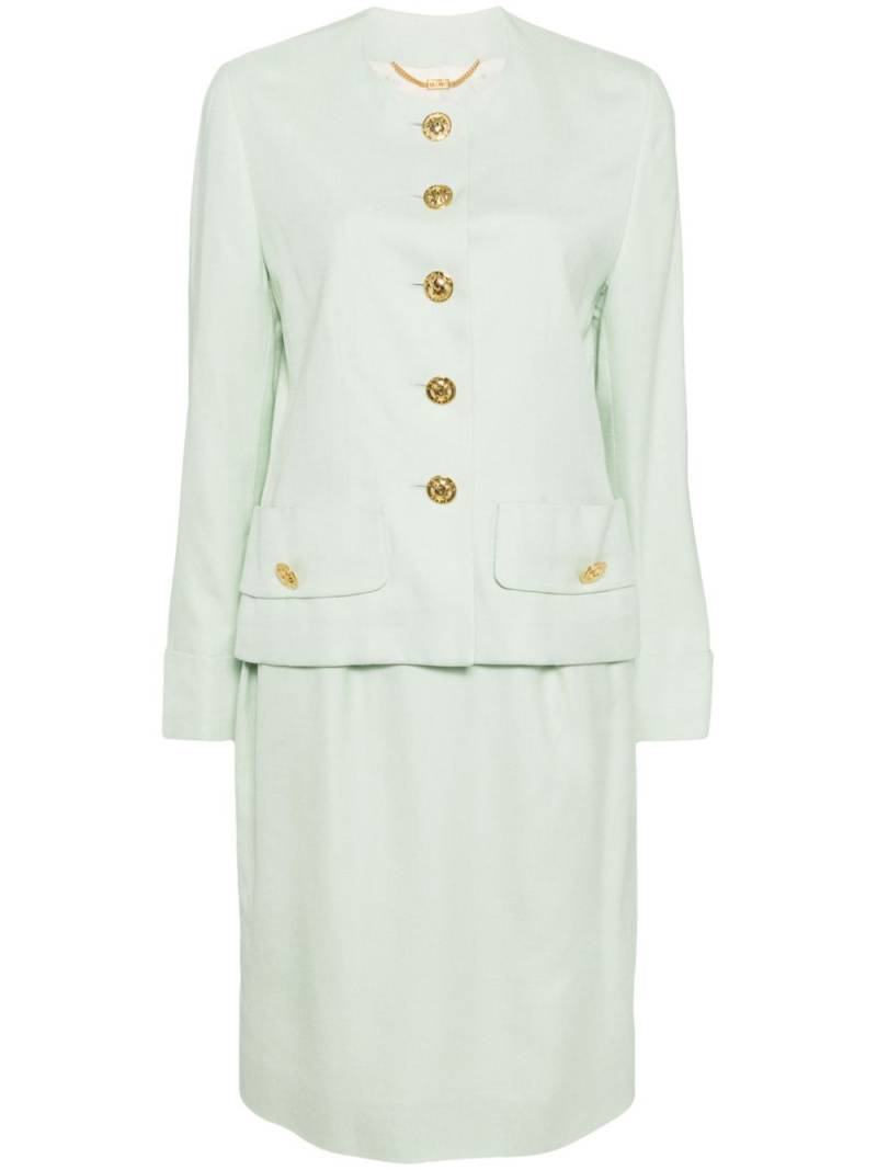 Céline Pre-Owned collarless suit - Green von Céline Pre-Owned