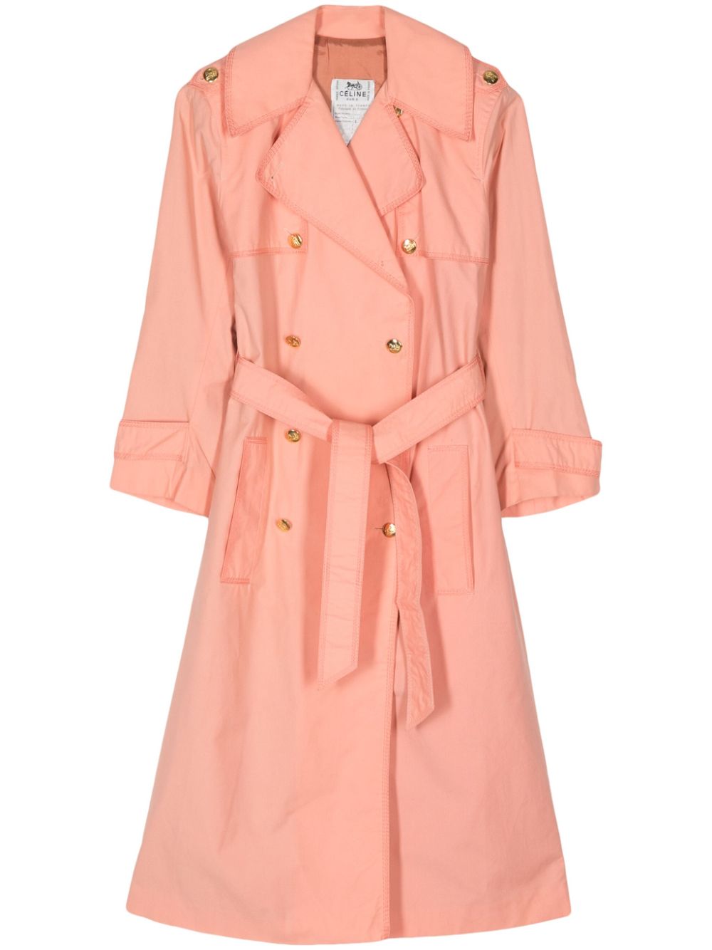 Céline Pre-Owned double-breasted belted trench coat - Pink von Céline Pre-Owned