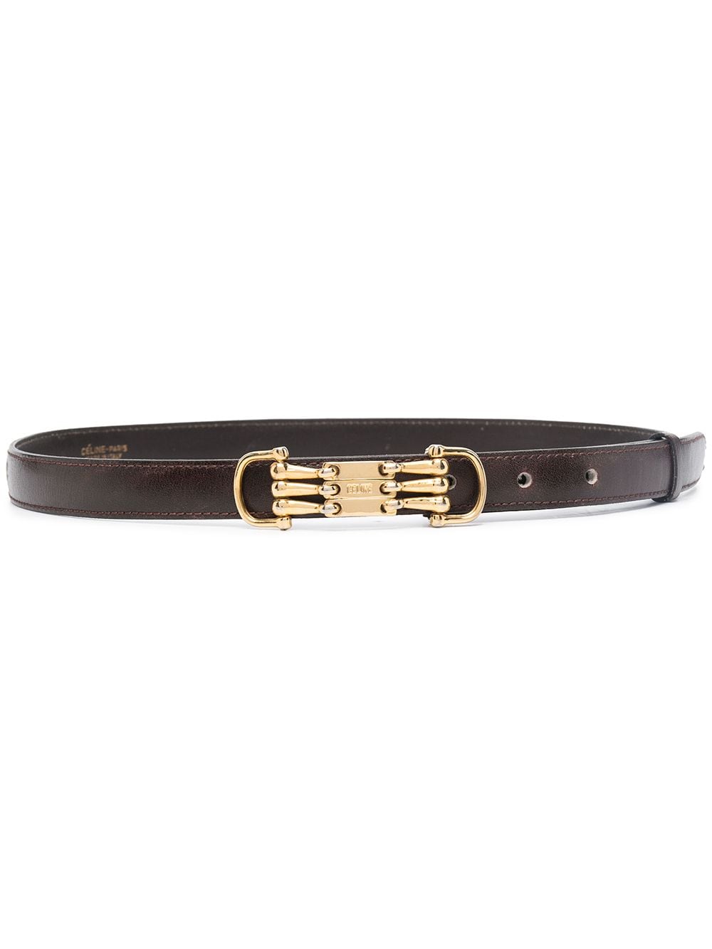 Céline Pre-Owned pre-owned horsebit detail belt - Brown von Céline Pre-Owned