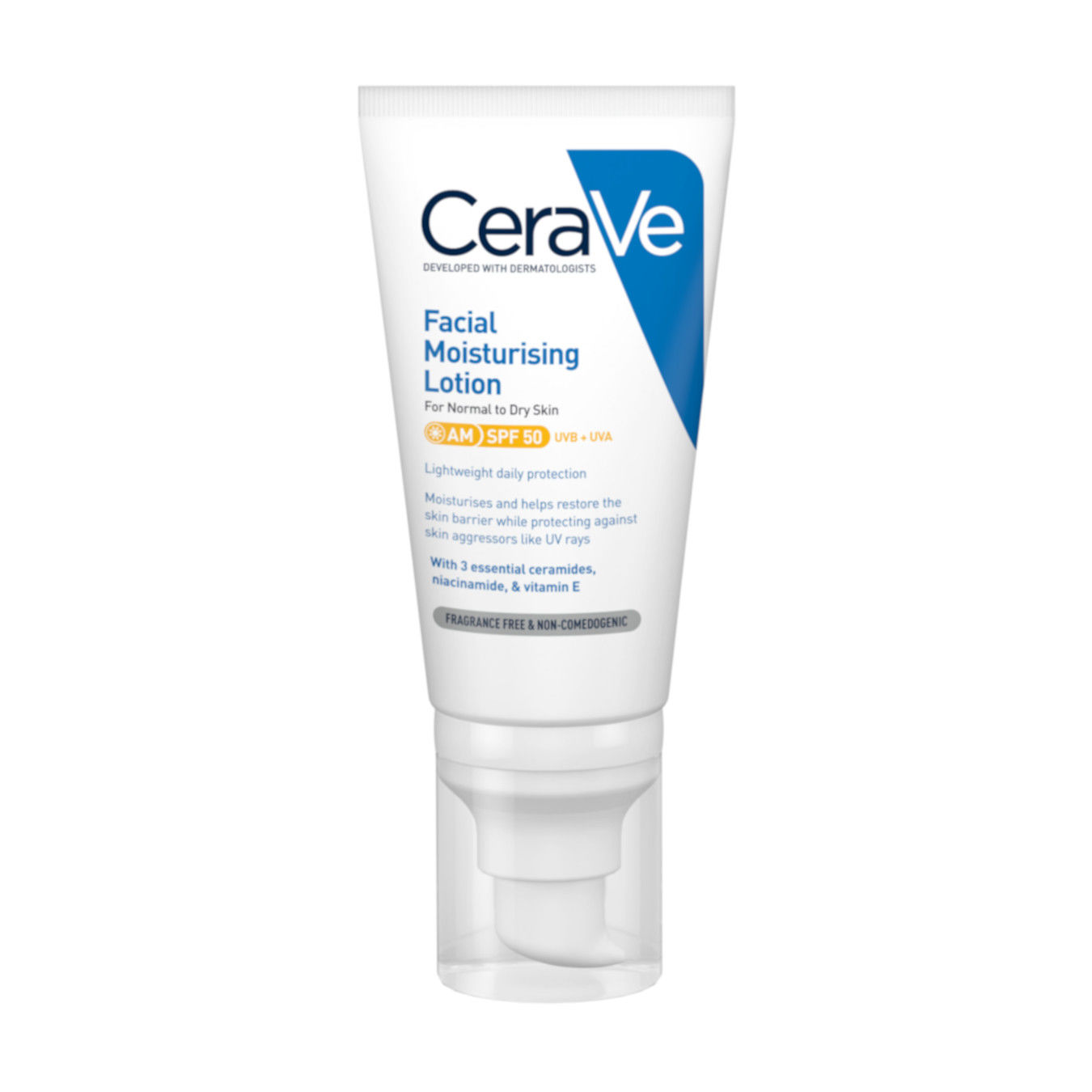 CERAVE Facial Moisturising Lotion SPF 50 Feuchtigkeitsspendende Gesichtscreme mit UV-Schutz 50ml Damen von Cerave