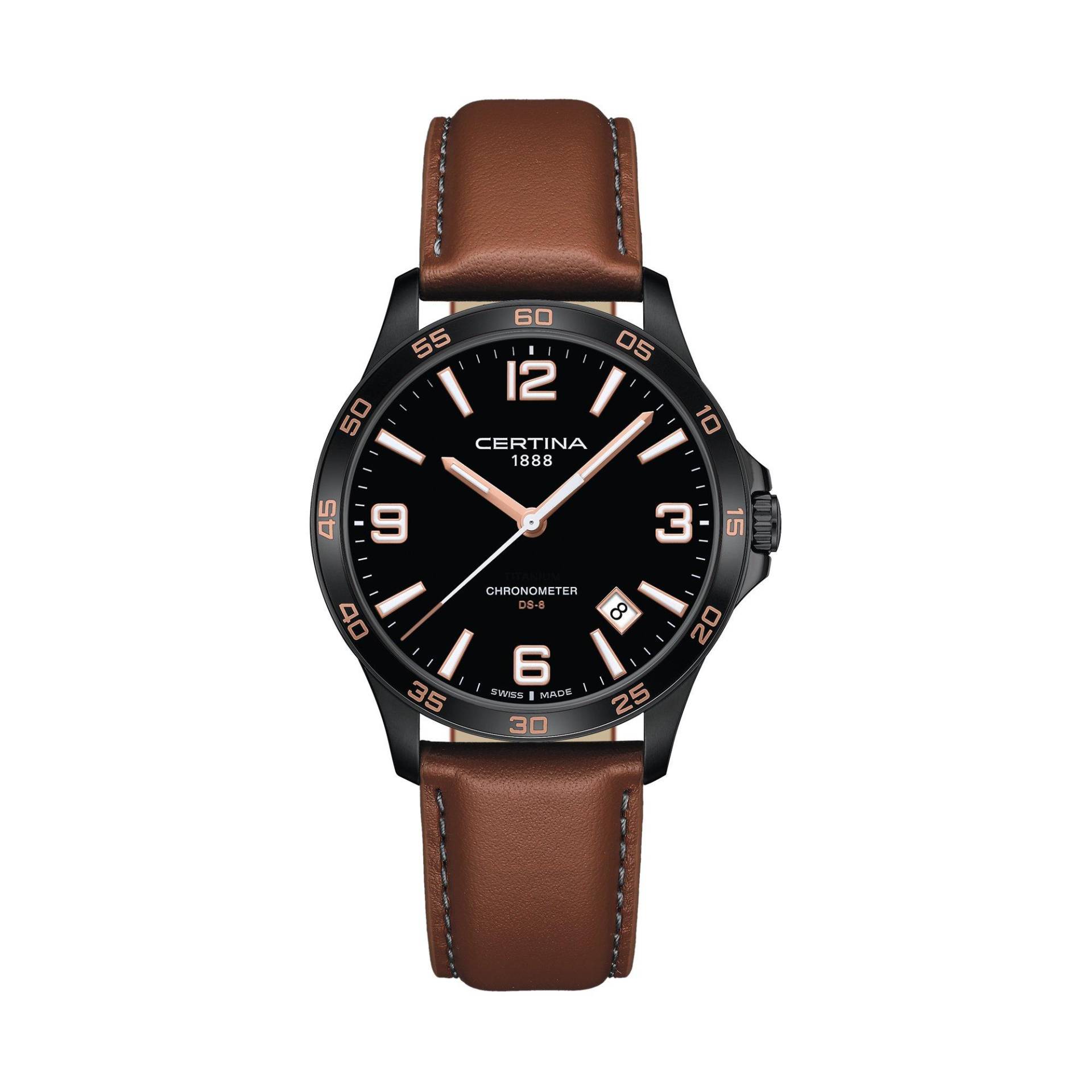 Analoguhr Herren Braun 41mm von CERTINA