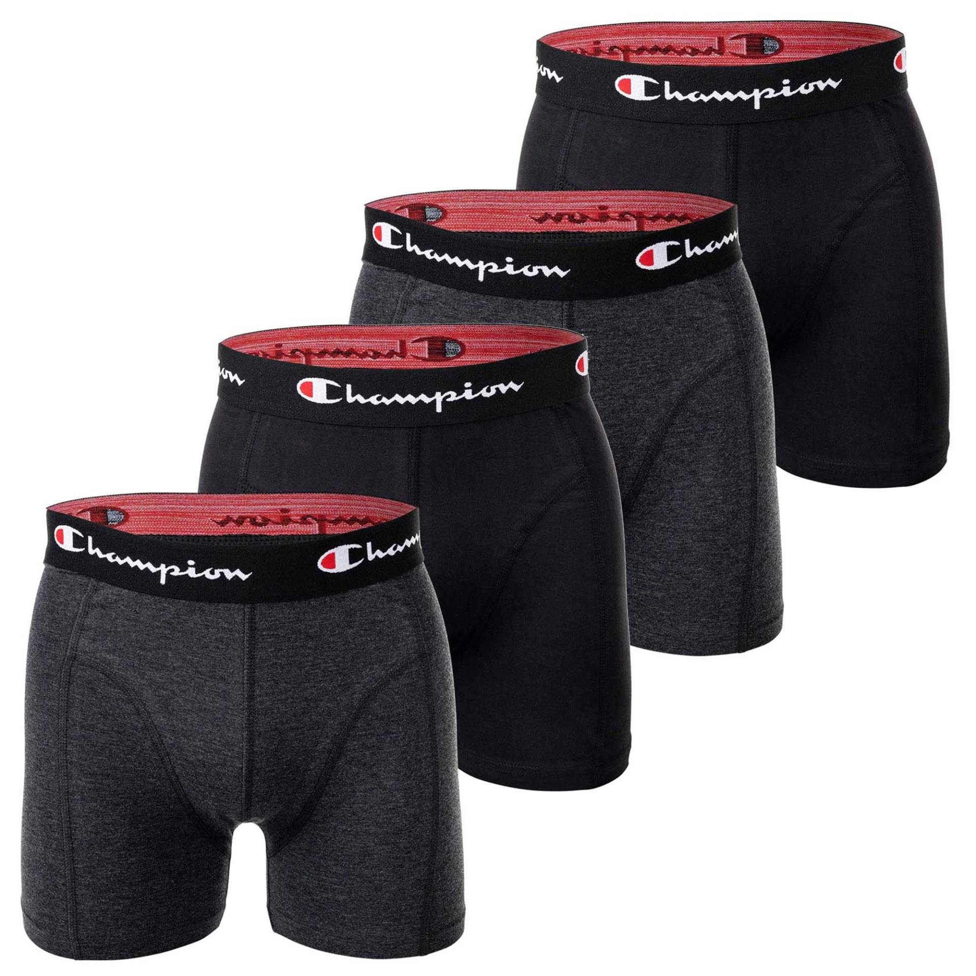 Boxershort 4er Pack Stretch Herren Schwarz Leicht L von Champion