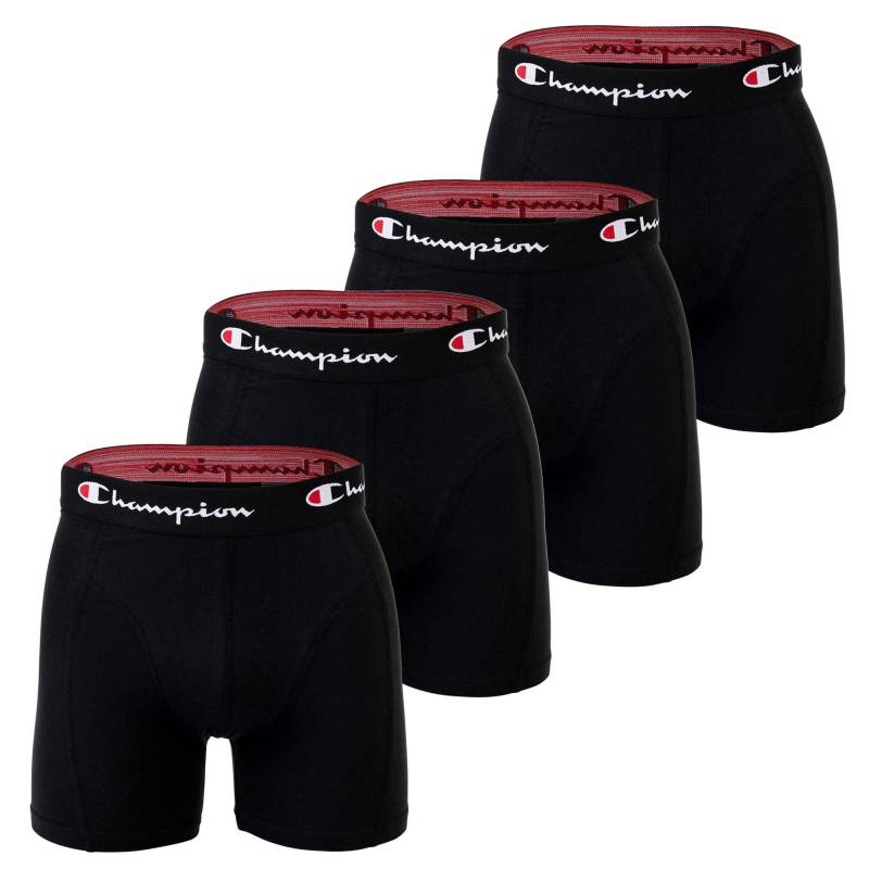 Boxershort 4er Pack Stretch Herren Schwarz M von Champion