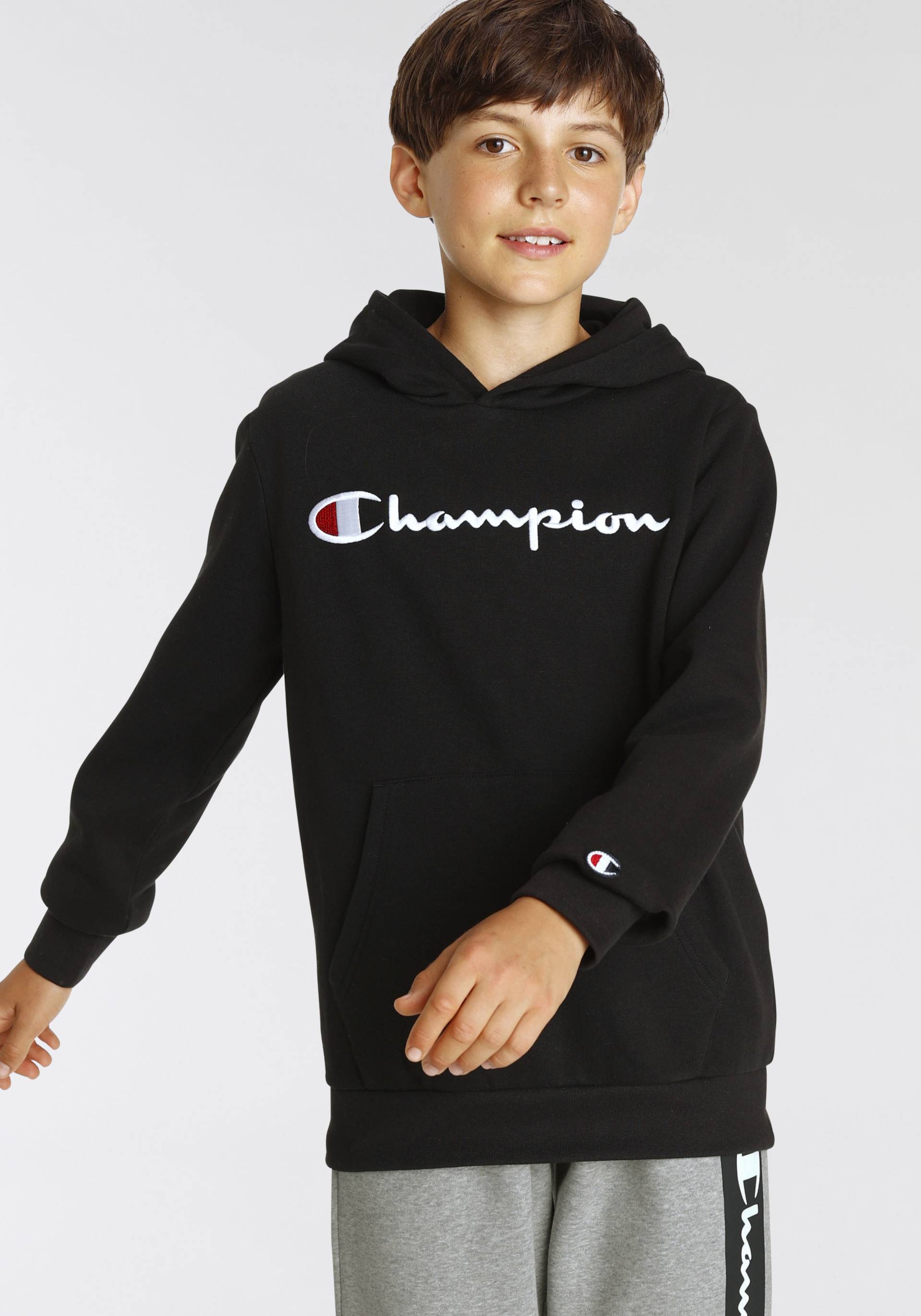 Champion Sweatshirt »Classic Hooded Sweatshirt large Logo - für Kinder« von Champion