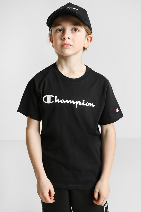 Champion T-Shirt | Black + White | Jungen  | L von Champion