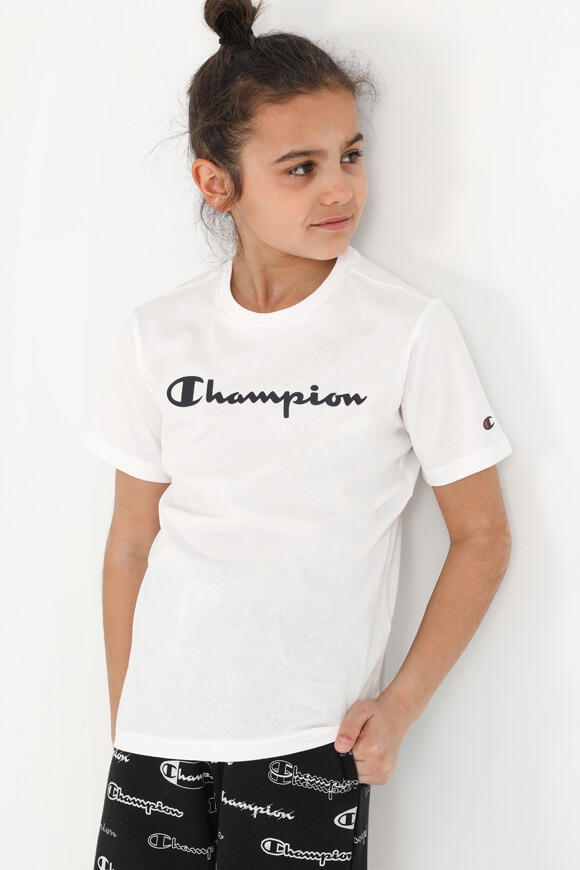 Champion T-Shirt | White + Black | Jungen  | L von Champion