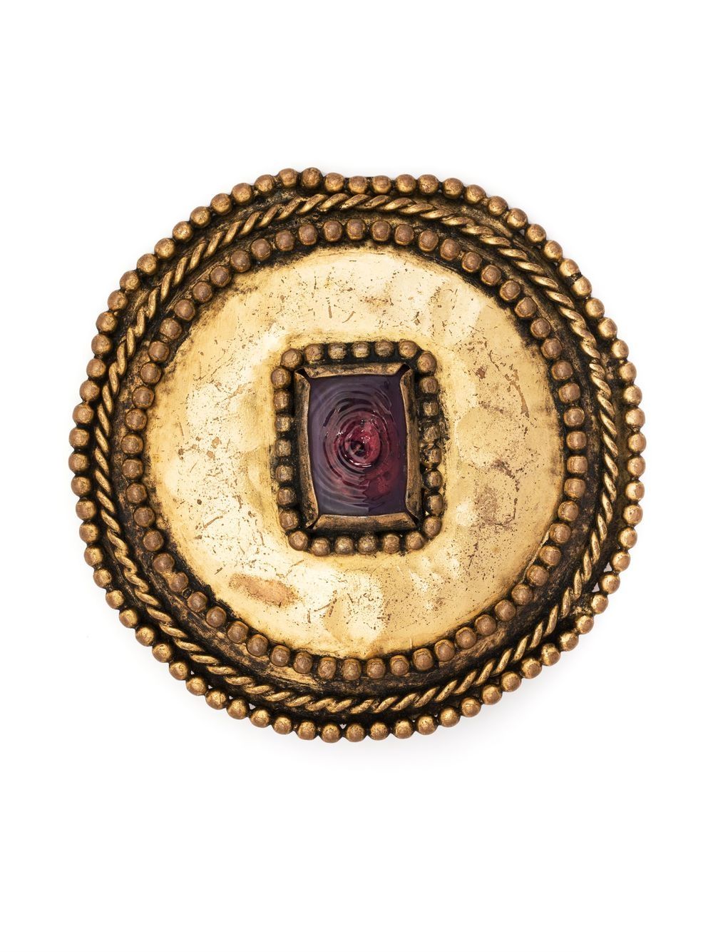 CHANEL Pre-Owned 1980s gemstone-encrusted buckle - Gold von CHANEL Pre-Owned