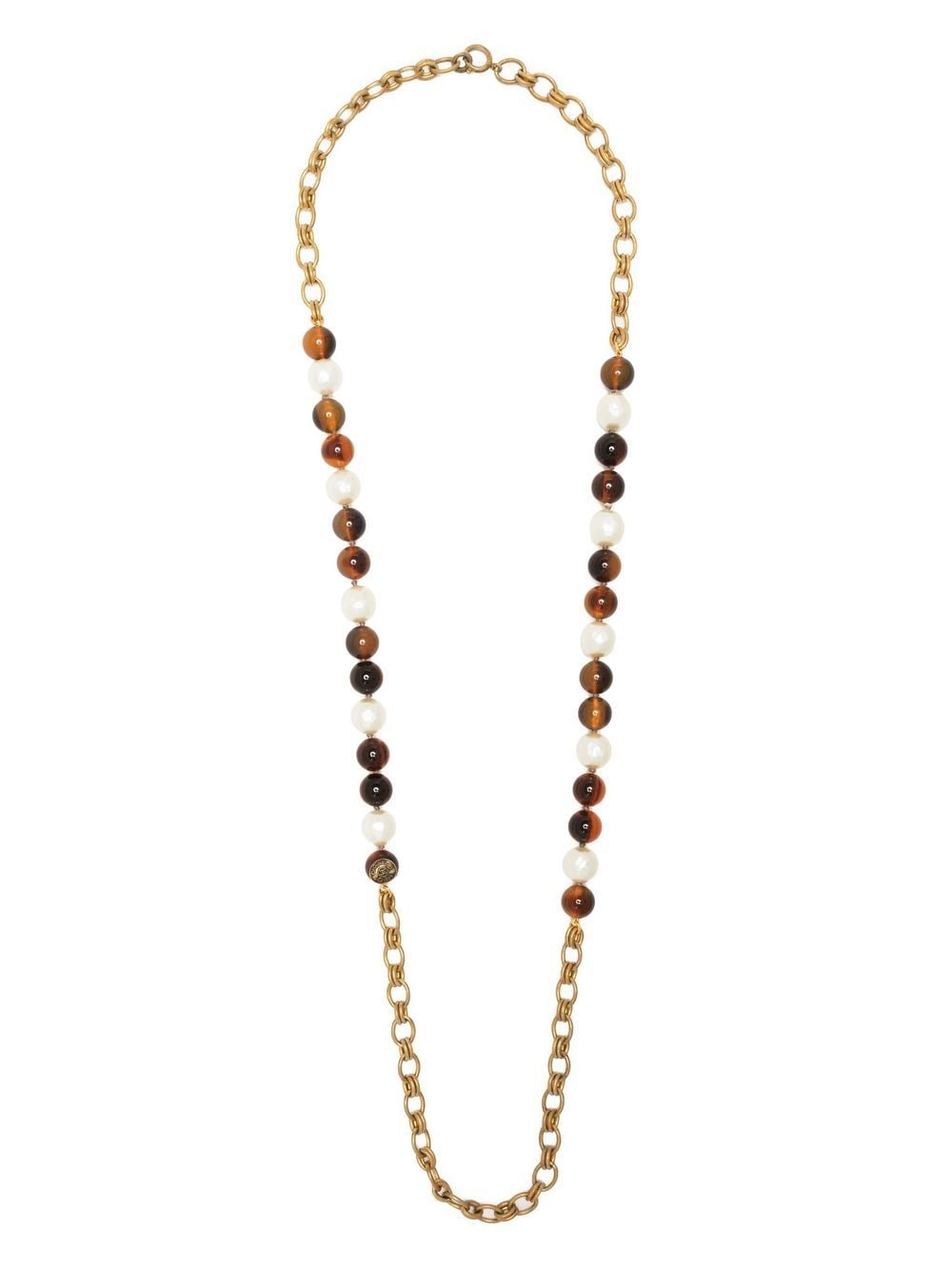 CHANEL Pre-Owned 1985 beaded chain necklace - Gold von CHANEL Pre-Owned