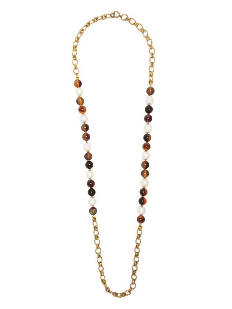 CHANEL Pre-Owned 1985 beaded chain necklace - Gold von CHANEL Pre-Owned