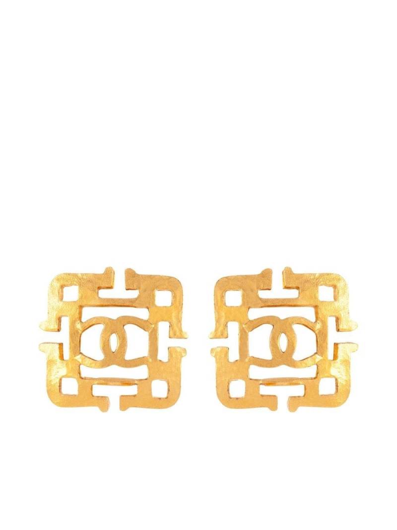 CHANEL Pre-Owned 1989 gold-plated clip-on earrings von CHANEL Pre-Owned