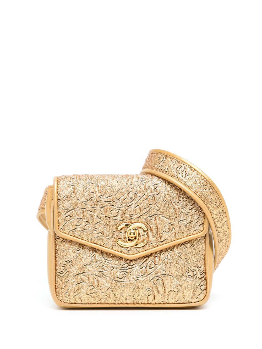 CHANEL Pre-Owned 1992 quilted metallic belt bag - Gold von CHANEL Pre-Owned