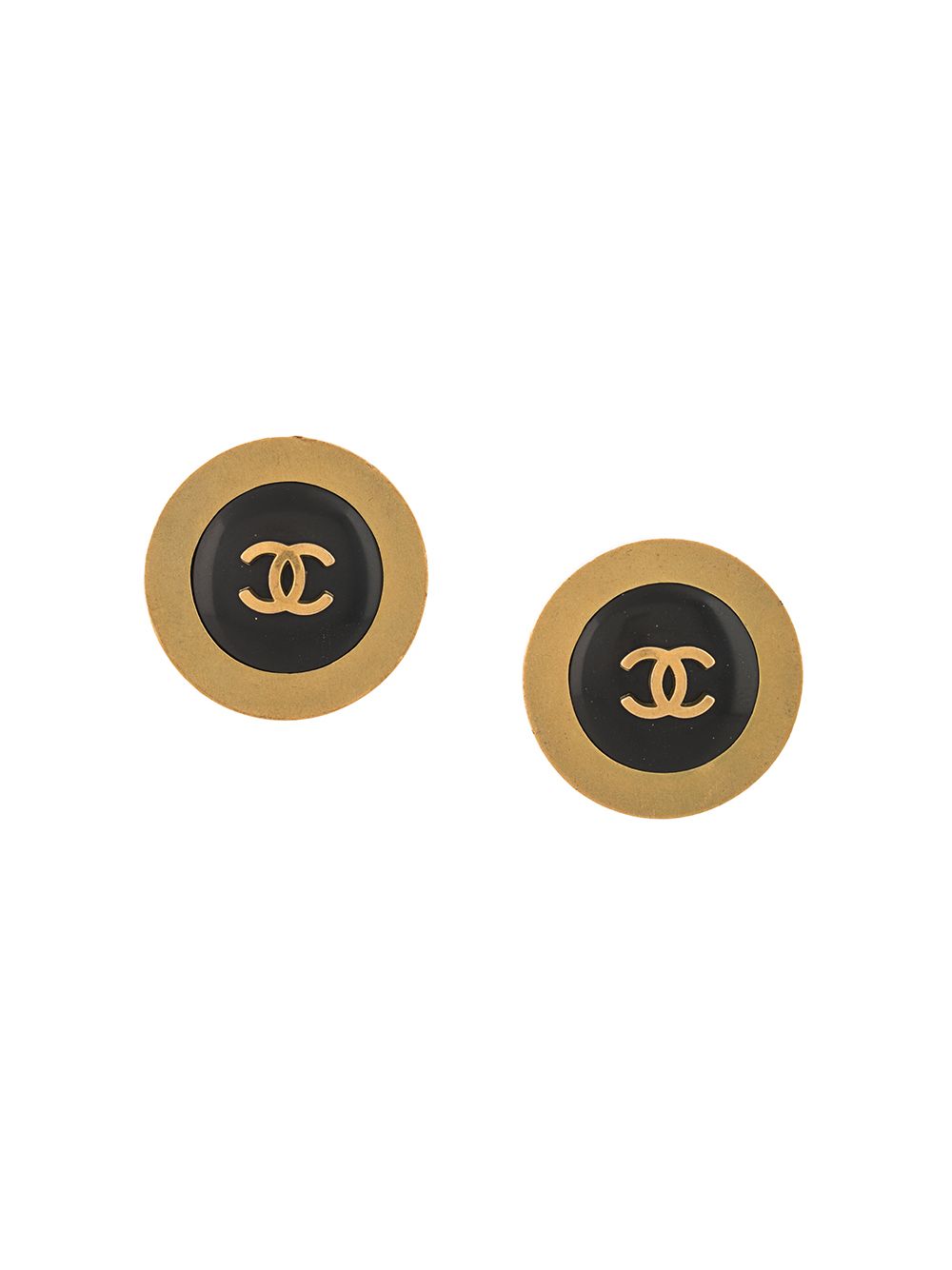 CHANEL Pre-Owned 1994 CC button clip-on earrings - Gold von CHANEL Pre-Owned