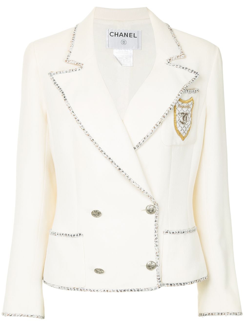 CHANEL Pre-Owned 2005 double-breasted jacket - White von CHANEL Pre-Owned