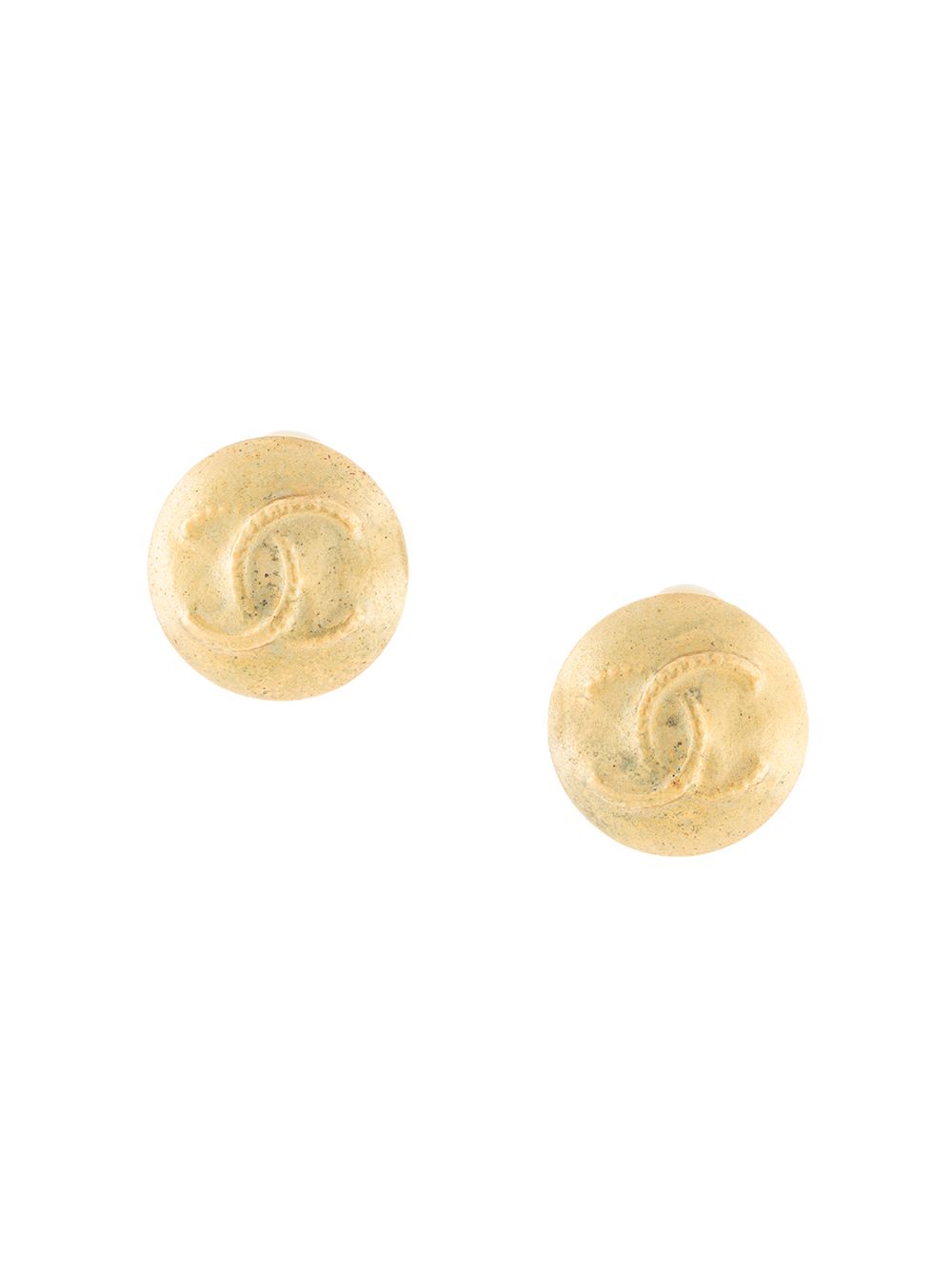 CHANEL Pre-Owned 1995 CC logo button earrings - Gold von CHANEL Pre-Owned