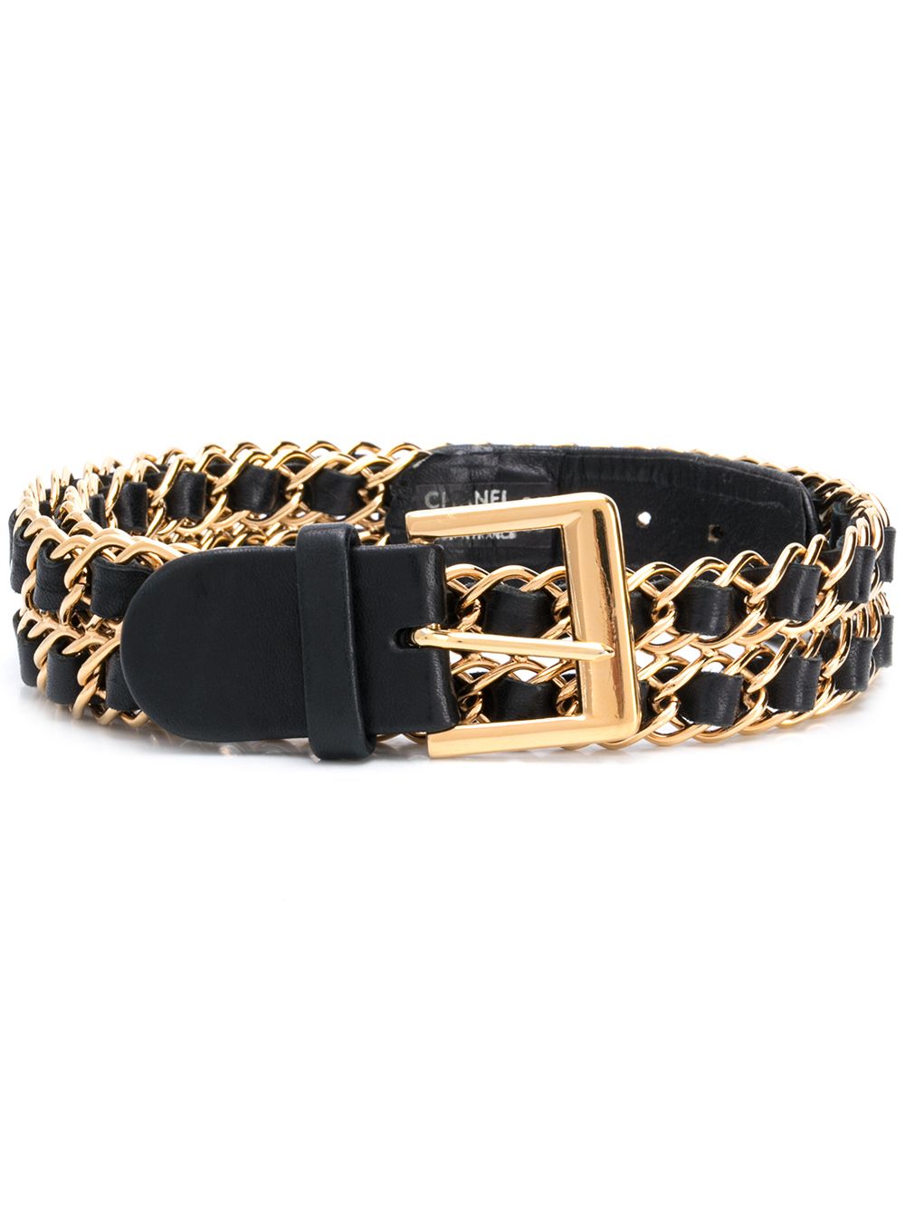 CHANEL Pre-Owned chain-link buckled belt - Black von CHANEL Pre-Owned