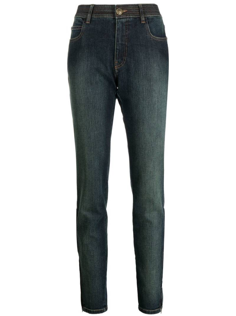 CHANEL Pre-Owned stonewashed skinny jeans - Blue von CHANEL Pre-Owned